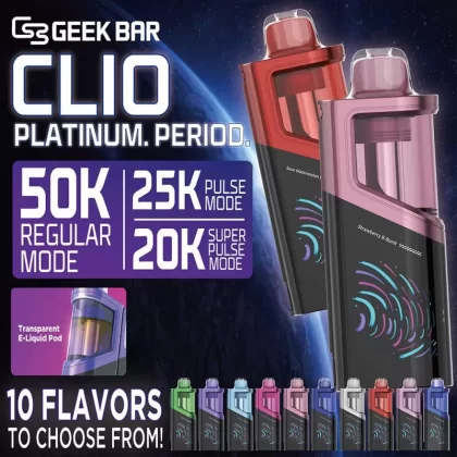 Geek Bar CLIO Platinum 50K POD - Strawberry B-Burst - Skullvaping
