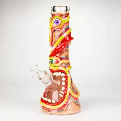 13″ Resin 3D Artwork 7mm Glass Beaker Water Bong
