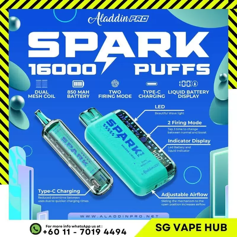 ALADDIN PRO SPARK 16000 Puffs - Blackcurrant Lychee - Image 2