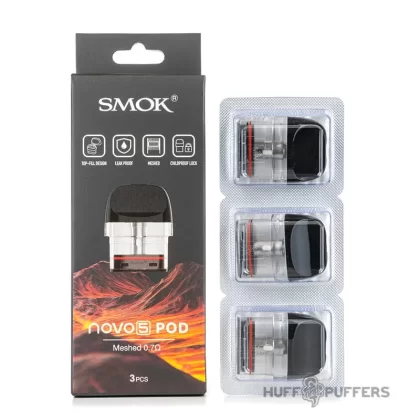 Smok Novo 5 Pods - Meshed 0.7 ohm (2mL), Meshed 0.6 ohm (3mL)