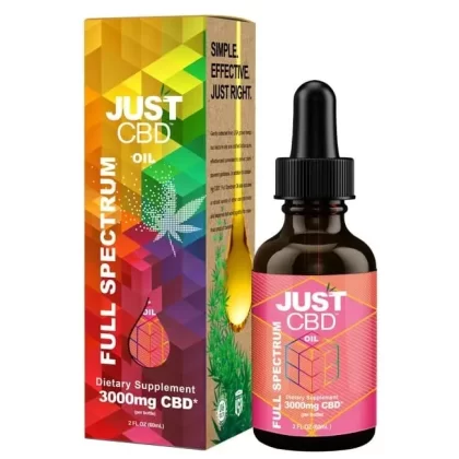 JustCBD – Full Spectrum CBD Tincture - size#250mg>550mg>1000mg>1500mg>3000mg>5000mg