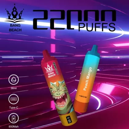 BANG BEACH 22000 – 22K Puffs 850mAh Adjustable Airflow Disposable Vape - Flamevape