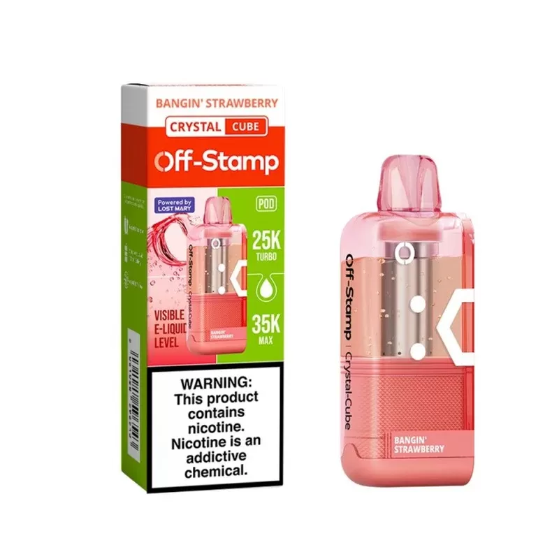 Off-Stamp X-Cube Crystal 35K Pod – Bangin Strawberry Disposable Vape