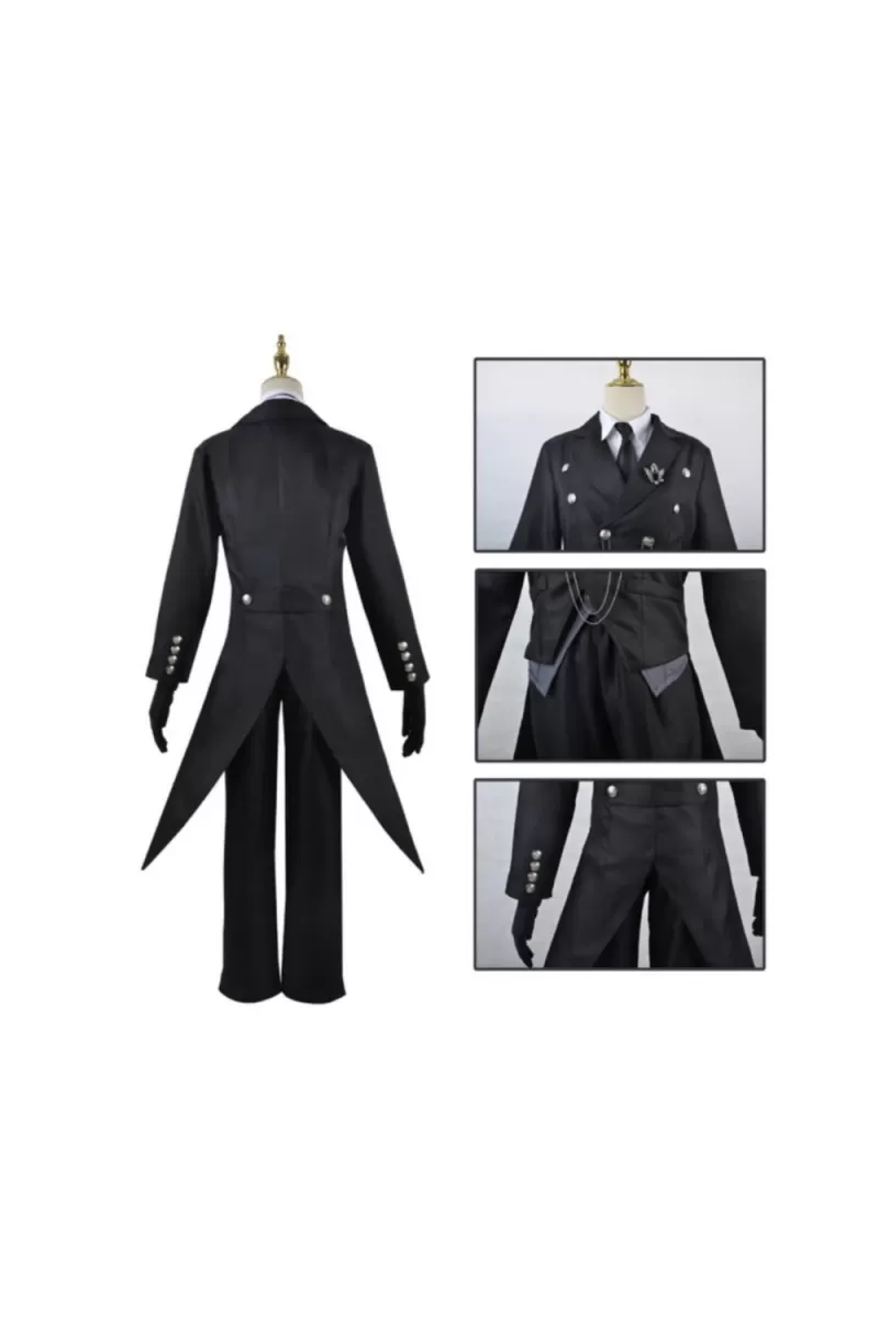Victorian Demon Butler Cosplay Costume - Premium Black Tailcoat Uniform - Image 2