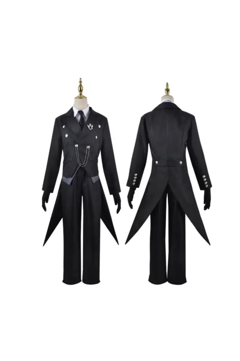 Victorian Demon Butler Cosplay Costume - Premium Black Tailcoat Uniform - Image 3