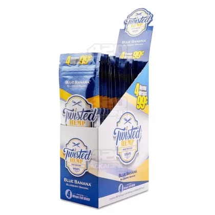 Twisted Blue Banana Flavored Hemp Wraps 15/Box