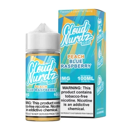 Cloud Nurdz E-Liquid No Nicotine Vape Juice 100ml (Peach Blue Raspberry)