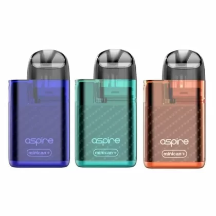 Aspire Minican Plus Pod Kit - Color#Semitransparent Black>Semitransparent Blue>Semitransparent Green>Semitransparent Orange>Semitransparent Red
