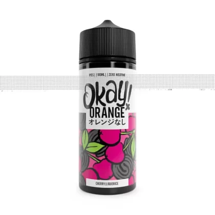 CHERRY LIQOURICE BONBON E LIQUID BY OKAY ORANGE 100ML 70VG