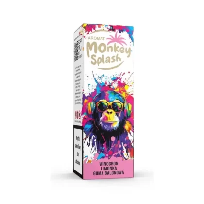 Longfill Aromat Monkey Splash 8/10ml Winogron Limonka Guma Balonowa