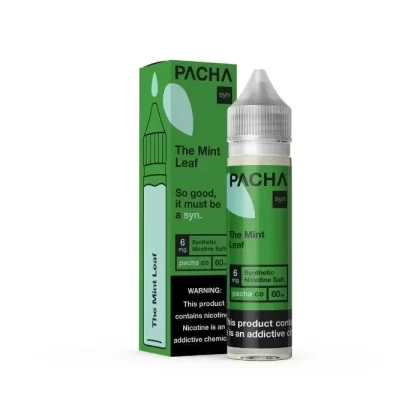 The Mint Leaf E-Liquid by Pacha Syn - Size#60ml~Nicotine#3MG>6MG