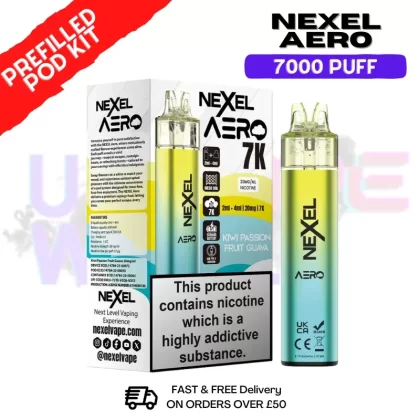 Kiwi Passionfruit Guava Nexel 7000 Puff Pod Kit