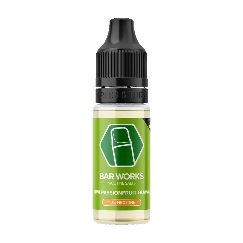 Kiwi Passionfruit Guava Nic Salt by Bar Works - 10ml - 10mg - Vape Product