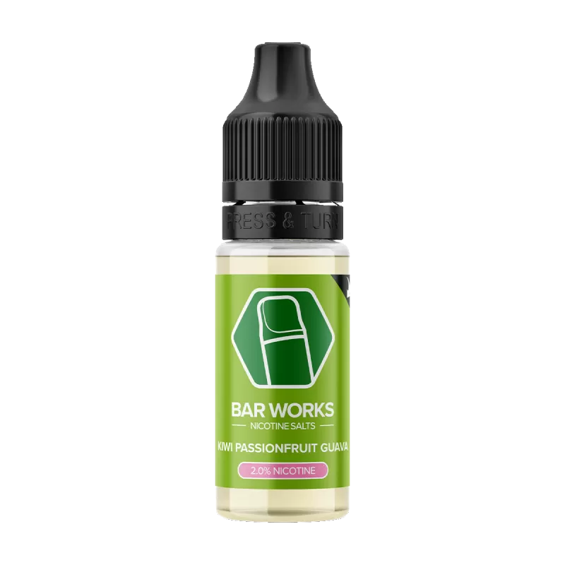 Kiwi Passionfruit Guava Nic Salt by Bar Works - 10ml - 10mg - Vape Product - Image 2