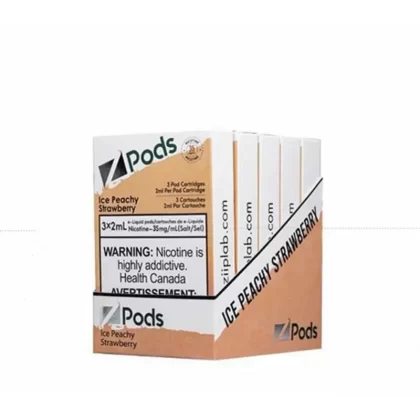 Z pods STLTH Compatible – Ice Peachy Strawberry - Nicotine#Supreme Nic Blend 20MG with 50MG Throat HitOutside Ontario>Ontario