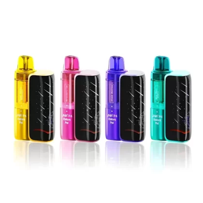 JNR P4 Stellarc 100K Refillable Pod Kit Summer Peach Ice / Green Apple Peach - Nicotine Strength#20mg (89DB3B)
