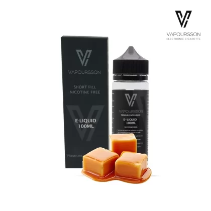Vapoursson e-Liquid – Caramel 0mg 100ml Shortfill | Cigee