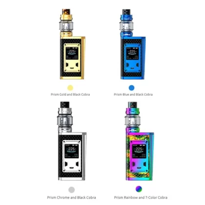 SMOK Majesty 225W Luxe Edition Kit Cobra Resin Version With TFV12 Prince Tank -8ML - Black Cobra TPD Version / Prism Silver