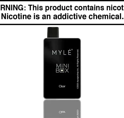 MYLE MINI BOX DISPOSABLE VAPE – 1500 PUFFS - Clear, Red Apple