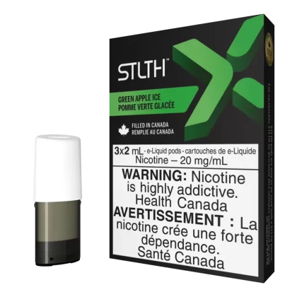 STLTH X Pod Pack - Green Apple Ice - 20 mg/mL (promo)(wholeseller) - Excise ON, 20 mg/mL - ON