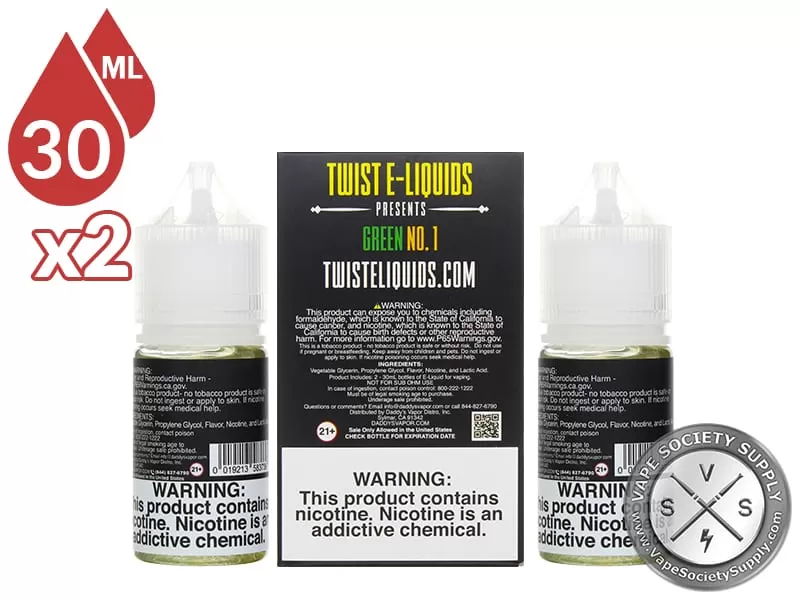 Green No. 1 by Twist Salt 60ml - Vape Product, Vape Product; NCDOR - Image 3