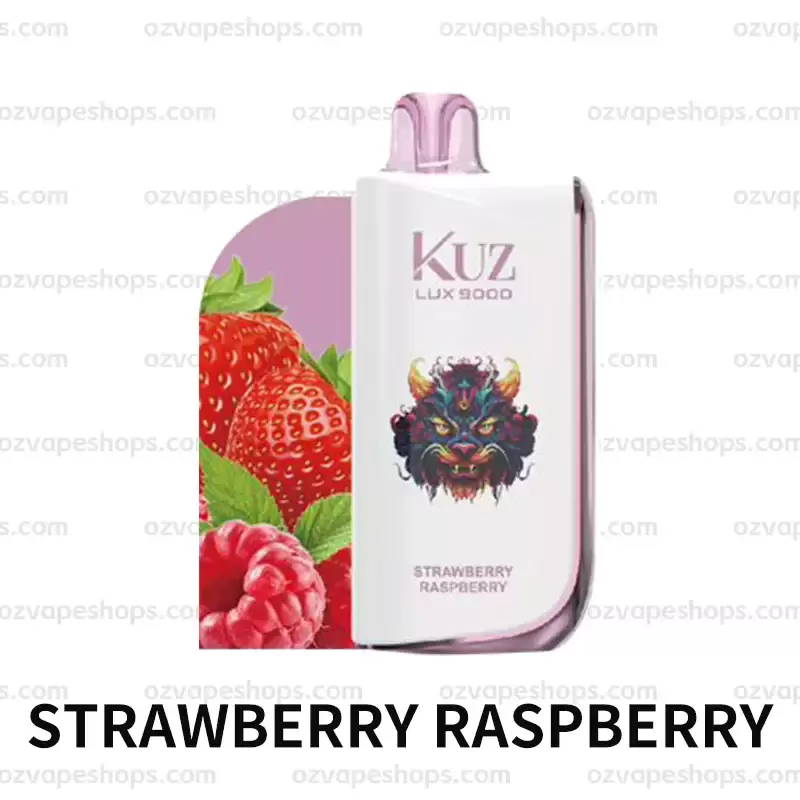 KUZ Ultra 9000 Puffs – STRAWBERRY RASPBERRY - Vape Store