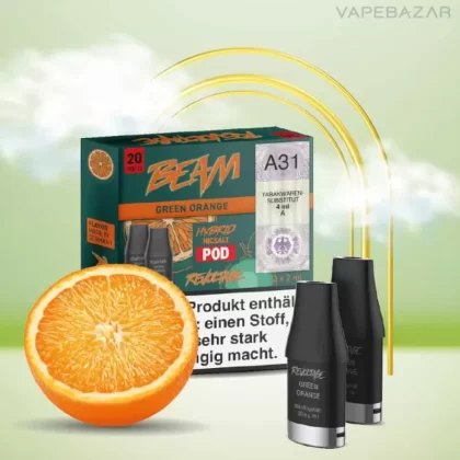 Revoltage Beam – Green Orange – Prefilled Liquid Pod – 2er Pack - Vapebazar
