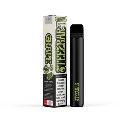BRHD – Steezbar – Grape - Propylenglykol / Aromastoffe / Glycerin / Nikotin-Benzoat / 2-isopropyl-N,2,3 -trimethylbutyramide / BRHD / 550 mAh / 20mg/ml