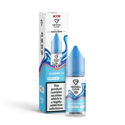 CRYSTAL CLEAR BLUEBERRY ICE 10ML NIC SALT E-LIQUID