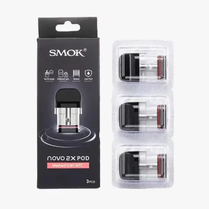 Smok Novo 2X Replacement Pods (Pack of 3) - 3x Novo 2X Mesh MTL 0.8 Pods