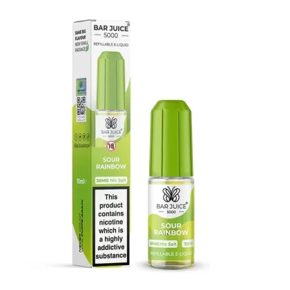 Bar Juice 5000 Sour Rainbow Nic Salt Vape juice 10ml - Nicotine Strength#10mg>20MG