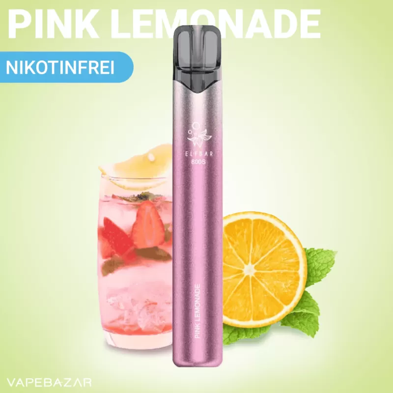Elf Bar 800 – Pink Lemonade – NIKOTINFREI - Elf Bar / ca. 800 / 550 mAh / Nikotinfrei