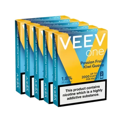VEEV ONE Passion Fruit Kiwi Guava Pod Bundle (5 Packs) - Ecigpremium