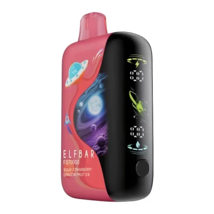 Elf Bar FS70K Disposable Vape Device – Sour Strawberry Dragon Fruit Ice 20ml - Nicotine Strength#20mg/ml