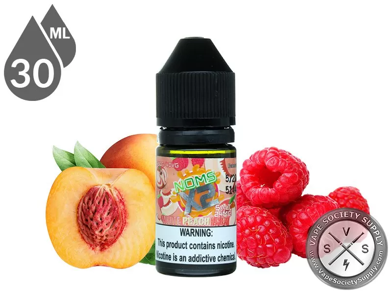 White Peach Raspberry NOMS X2 SALT 30ml