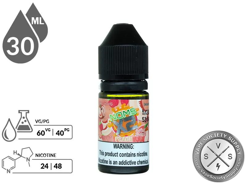 White Peach Raspberry NOMS X2 SALT 30ml - Image 2