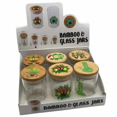 88g Glass Jar w/ Wooden Top - Ecigdepot