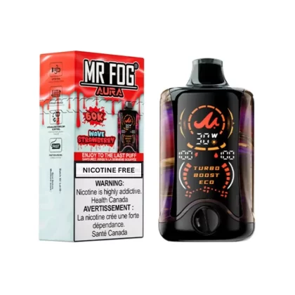 Mr Fog Aura 60K Disposable Vape Nicotine Free – Wave Strawberry