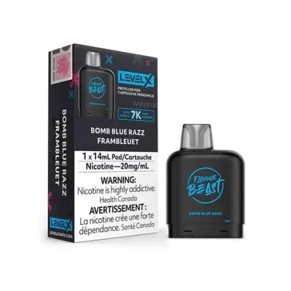 Level X Bomb Blue Razz Flavour Beast Pods