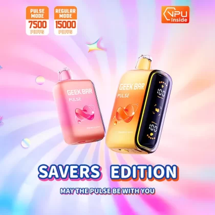Geek Bar PULSE 15K Savers Edition Disposable Device - 15000 Puffs - Strawberry Savers