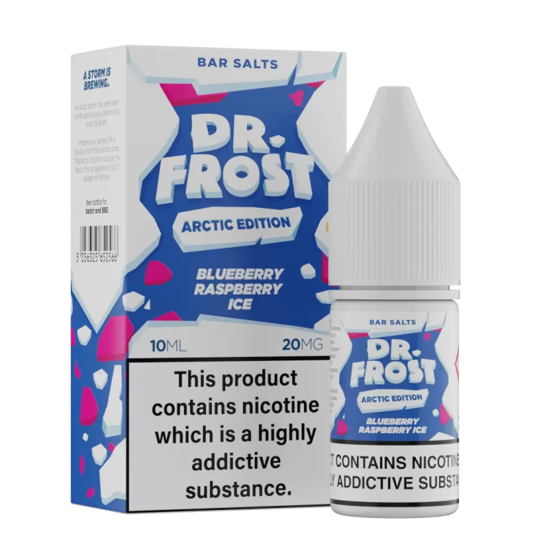 Dr Frost Arctic Edition Blueberry Raspberry Ice Nic Salt E-Liquid - 10 Pack - 20mg - Image 2