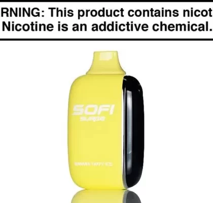 SOFI SURGE DUAL MESH NO NICOTINE DISPOSABLE VAPE – 25,000 PUFFS - Banana Taffy Ice, Blow Pop