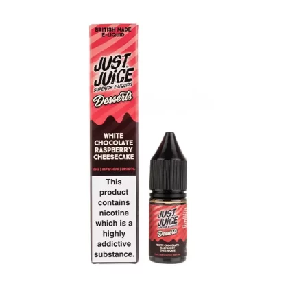 White Choc Rasp Cheesecake Nic Salt E-Liquid by Just Jam Desserts - 20mg