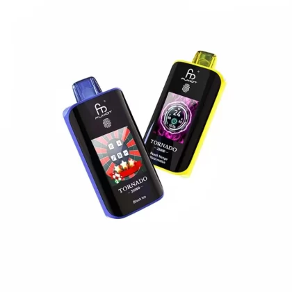 Fumot Tornado 25K Smart Screen Disposable Vape 25000 Puffs - 1. Banana Ice, 2. Strawberry Watermelon; 2-nicotine, 5-nicotine