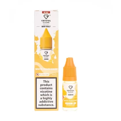 White Peach Razz Nic Salt E-Liquid by Crystal Clear - Vapesuperstore Co