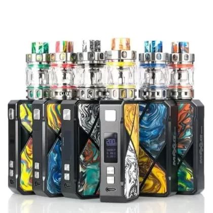Freemax Maxus 200W Starter Kit - Color#Black Orange>Blue Yellow>Green Red>Metal - Gunmetal>Metal - Marble Black>Metal - Silver>Metal - Stabwood Rainbow>Orange Green>Red Blue>Yellow Black (1AE026)