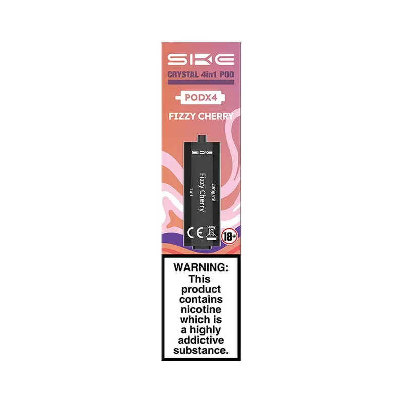 SKE Crystal 4in1 Fizzy Cherry Pods (4 Pack) - Nicotine Strength#20mg (7B4836)