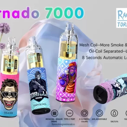 Fumot Tornado Pluma vaporizador desechable 7000 – 14 ml (1 pieza) cereza gaseosa H0XPTX76 Fumot Shop - Fumotvapemexico