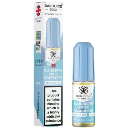 Blueberry Sour Raspberry Nic Salt E-Liquid by Bar Juice 5000 (10ml)