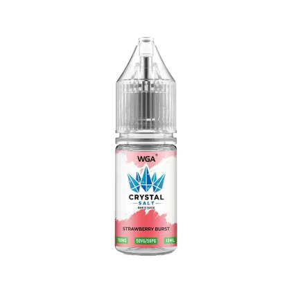 WGA Crystal Strawberry Burst Saltnic Vape Juice - 10 Pack - 20mg